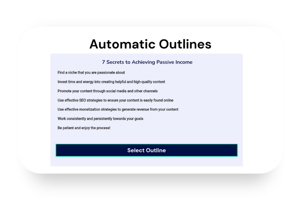NowDraft outline and content workflow